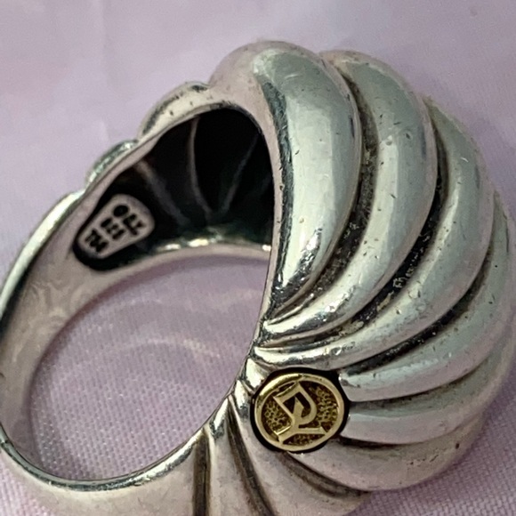 David Yurman Dome ring in Sterling Silver and 18k Yellow gold - Picture 3 of 3